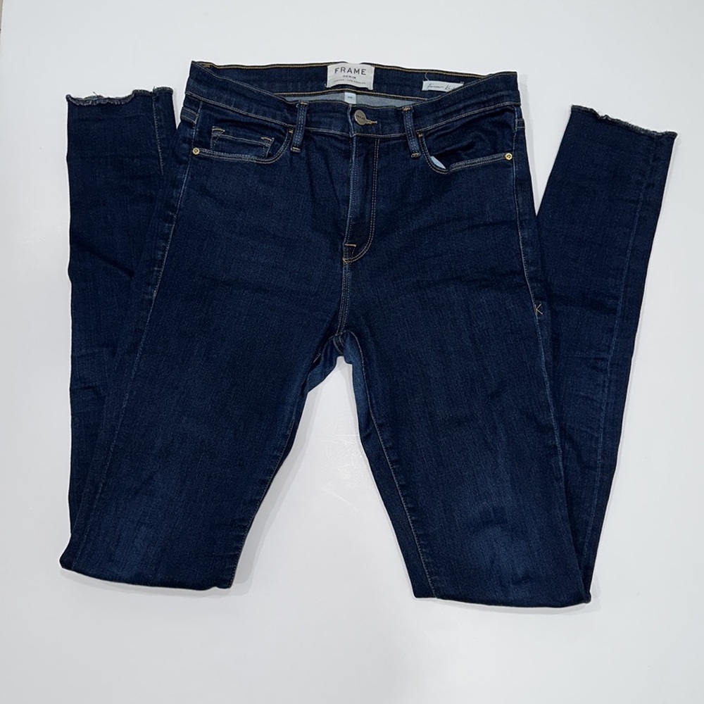 Skinny Jeans with raw hem by FRAME Size 28. - Picture 9 of 12